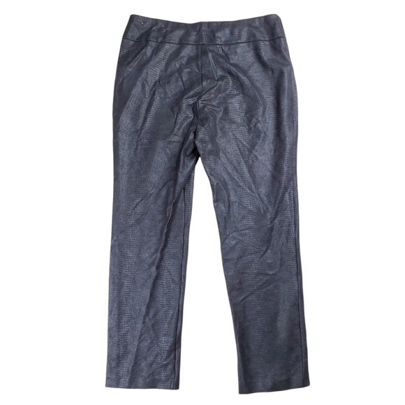 Soft Surroundings Charlize Ponte Black Foil Pants Womens Large Cropped Leggings - Picture 1 of 10